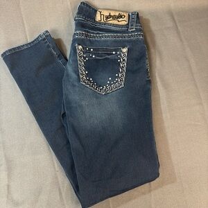 Hydraulic Women's dark wash original Gramery Jeggings size juniors 7/8